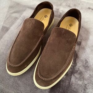 Loro Piana Men's Summer Walk Suede Loafers